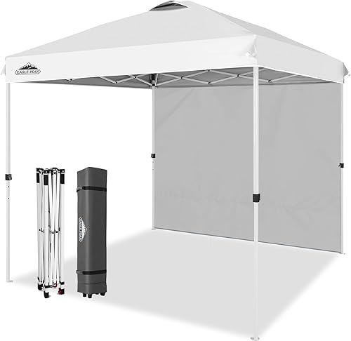 Miniatura 44 de EAGLE PEAK - Tienda de campaña desplegable con toldo, 1 pared lateral, fácil de montar, tienda para eventos, protección solar para exteriores, bolsa