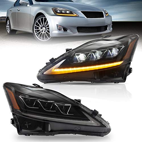 Flash Deals - 50% OFF VLAND Headlight Assembly Fit for LEXUS 2006-2013 IS250 IS350/2008-2014 IS F/2010-2015 SEDAN C CF,Plug-and-play Amber