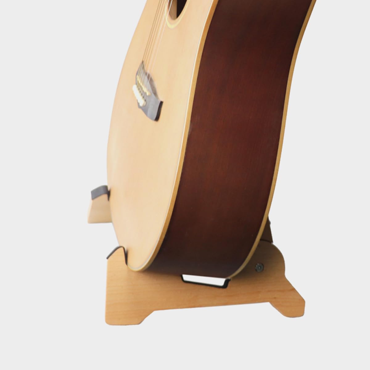 FOMIYES Supporto per Chitarra Elettrica e Basso Pieghevole e Leggero in Legno Cavalletto da Terra per Casa e Negozio di Strumenti Musicali