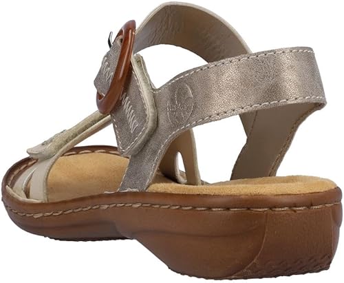Miniatura 3 de Rieker 608Z3 Regina - Sandalias para mujer, correa ajustable para un ajuste seguro, suela ligera y absorbente de golpes para mayor comodidad y