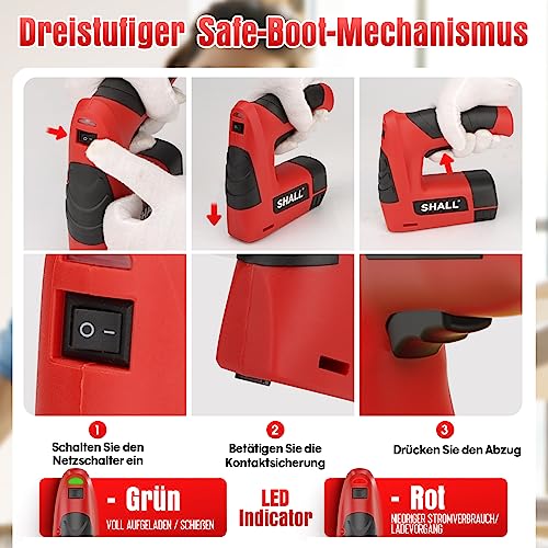 SHALL 4V Cordless 3in1 Brad Nailer/Stapler Kit, Cordless Decorative Stapler with 2500 Staples,Pistola de grapas eléctrica 3 en 1 4 SHALL 4V Cordless 3in1 Brad Nailer/Stapler Kit, Cordless Decorative Stapler with 2500 Staples,Pistola de grapas eléctrica 3 en 1 - Image 4