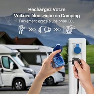 dé Chargeur Voiture Electrique APP 3,7kW [7m, 6/8/10/13/16A] Cable Recharge Voiture Electrique Type 2 avec Support Mural, Numérique LCD, Compatible avec E-208, Model Y, E-Tech, 500e et Autres EV/PHEV