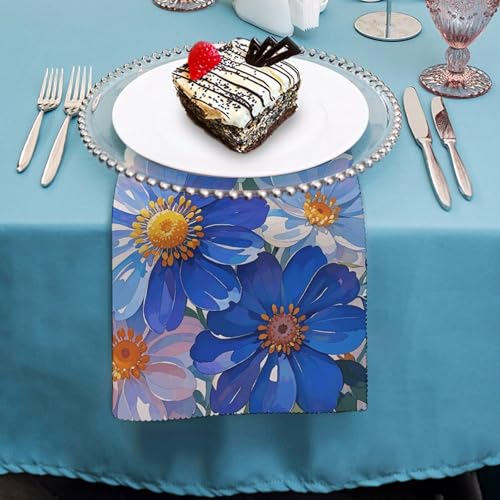 Servilletas de Tela con Flores Acuarela - Pack 4 piezas miniatura 4