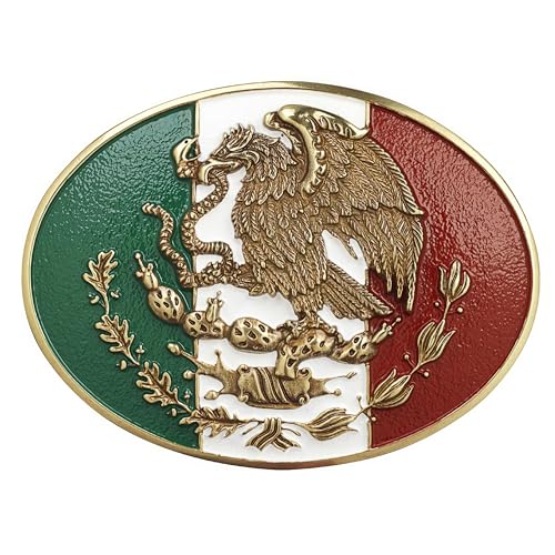 Mexico Flag Belt Buckle