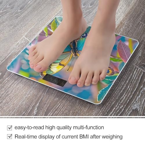 Báscula digital de baño con vidrio templado y pantalla LCD miniatura 5