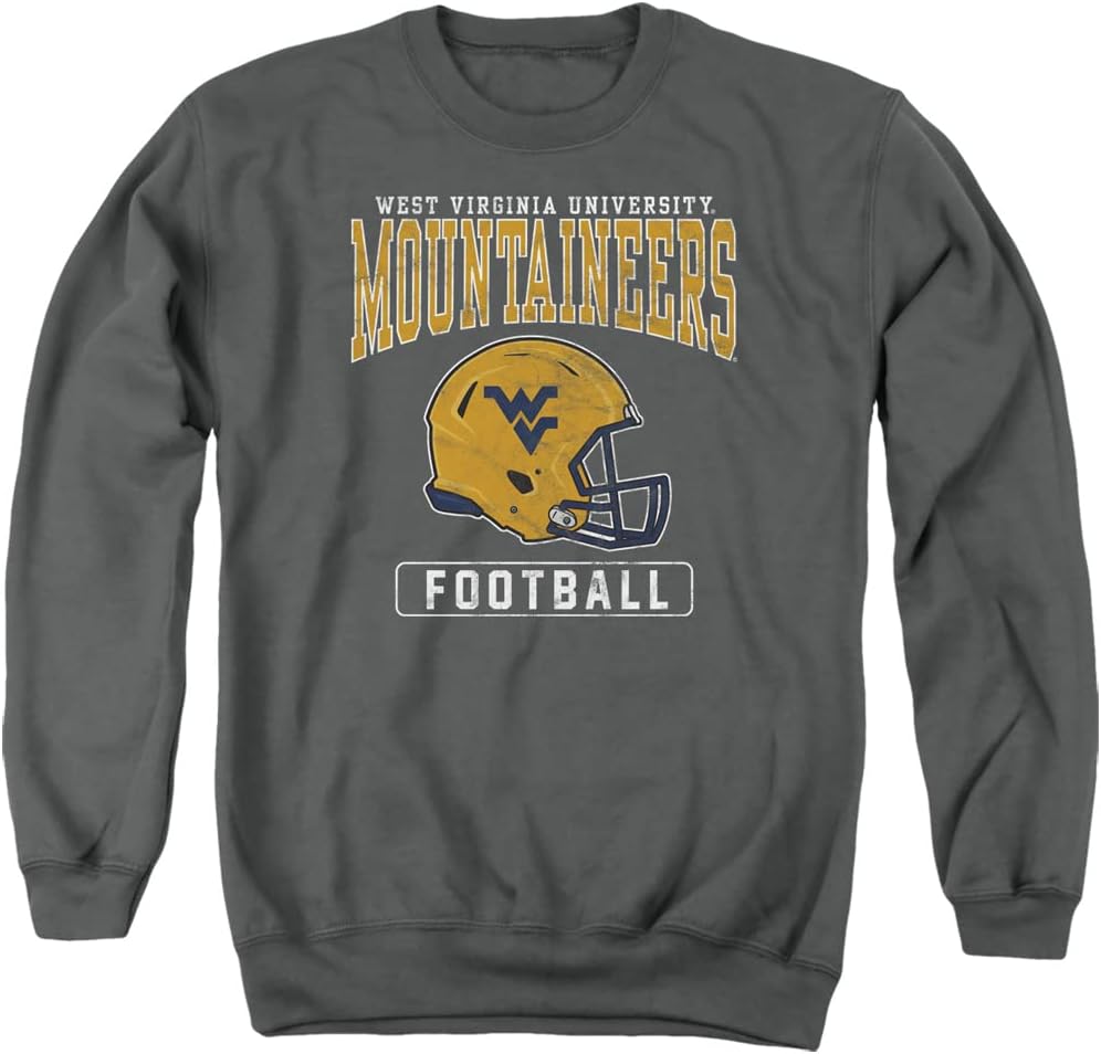 LOGOVISION West Virginia University Official Football Helmet Unisex Adult Crewneck Sweatshirt
