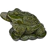 Feng Shui Fortune Coin Natural Jade Money Toad/ Frog /Chan Chu Sculpture Charm of Prosperity Decorat