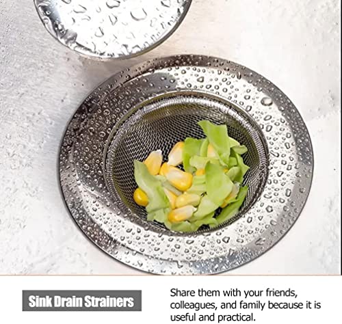 Hyoiio Stainless Steel Sink Filter, 2 Pcs Stainless Steel Sink Filter With Stopper, Wixvel Stainless Steel Sink Strainer Kitchen Sink Strainer Stainless Steel Sink Drain Plug Filter With Lid #TOP3