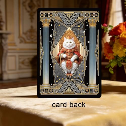 Naipes estilo vintage con tema gato real, 54 cartas miniatura 6