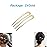 [2 Pack] Benefree U-Shape Hairpins, Bride Hair Accessories Hair Pins Clip Vintage Hair Stick,Hairstyle Chignon for Women Girls-Gold