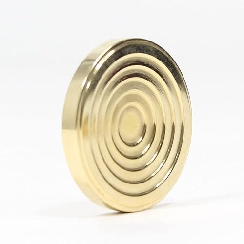 Miniatura 2 de AroundSquare Moneda de contacto de ojo muerto escalonado regular manipulación de monedas, piedra de preocupación (latón sin curtir)