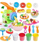 GOVOY Play Color Dough Spaghetti Maker Noodle Set Kitchen Creations Pasta Maker Machine Pretend C...