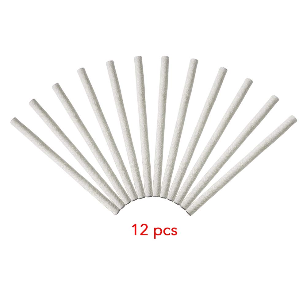 Yuecoom 12pcs Replacement Fiberglass Tiki Wick, 9.85 inch Long Lasting 1/2-Inch Wick for Tiki Torch