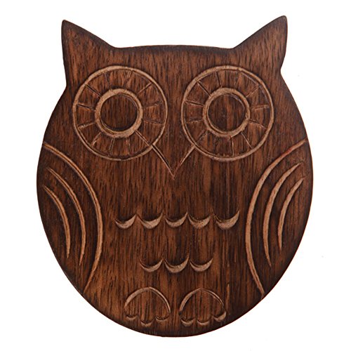 Sass & Belle Wooden Brown Owl Coasters - Set of 6