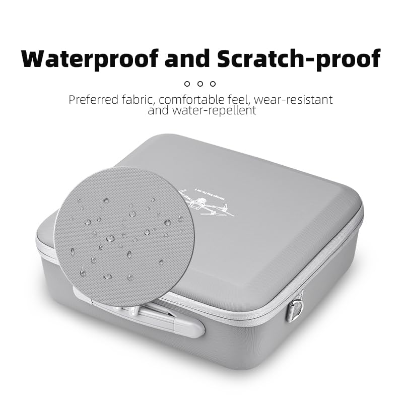 BeisDirect Custodia rigida per telecomando DJI AIR 3/DJI RC2/RC-N2 borsa a tracolla impermeabile borsa a tracolla per accessori drone DJI AIR3, grigio, Grigio, 33*30.8*11cm, Custodia rigida