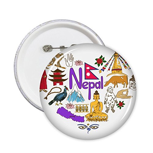 Badge Népal Amour lot de 5 petits cadeaux pour fans de voyage