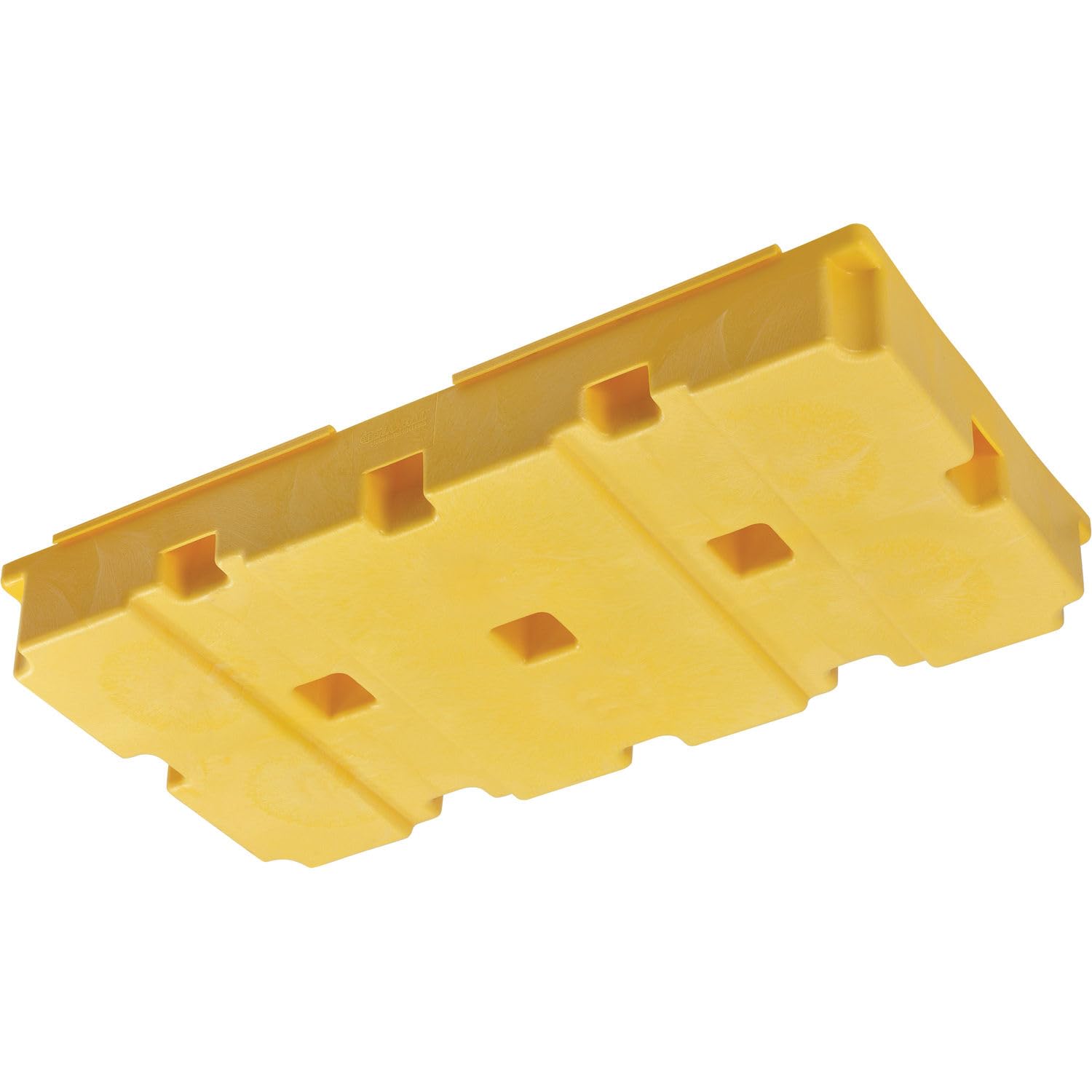 Global Industrial Low Profile Spill Containment Modular Platform, 2 Drum Capacity, 30 Gallon Liquid Capacity, 5000 Lbs Weight Capacity, 51.5"W x 26.25"D x 6.5"H, Yellow