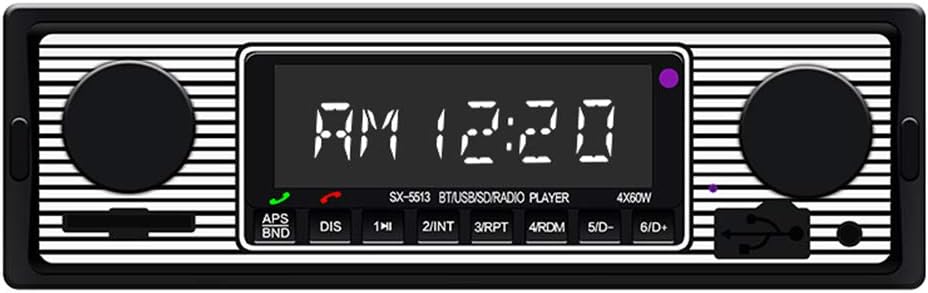 XuBa Vintage Car Radio MP3 Player Stereo USB AUX Classic Car Stereo Audio