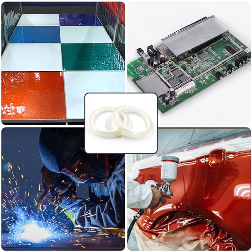 Image of 12 Rolls Clear Heat Tape, 10mm x 33m(108ft) High Temperature Resistant Tape, Polyester Tape for Circuit Board, 3D Printers, Heat Press and Sublimation