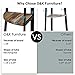 O&K FURNITURE 5 Shelf Industrial Corner Bookcase and Shelf, A-Shaped Display Corner Storage Rack Bookshelf-70-Inch, Vintage Brown