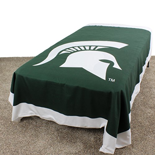 College Covers Everything Comfy Michigan State Spartans Reversible Big Logo Reversible Comfy Duvet Cover, Twin