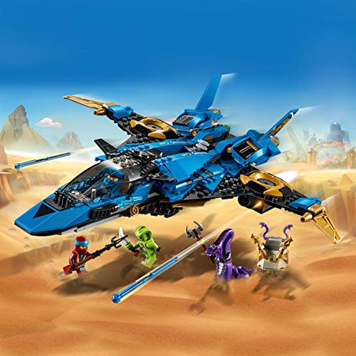 LEGO Ninjago - Caza Supersónico de Jay, set con avión de juguete de construcción para aventuras ninja (70668)