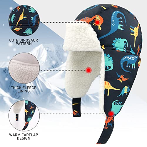 Image of BAVST Winter Trapper Hat for Boys Girls Waterproof Warm Baby Toddler Ushanka Fleece Beanie Hats for 6M-6T