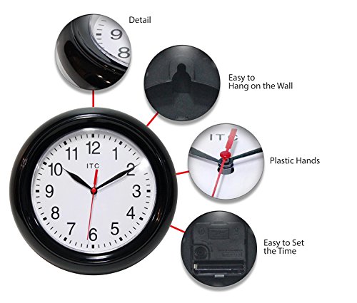 Horloge murale Infinity Instruments mise au point pendule en résine pour décoration maison - 6