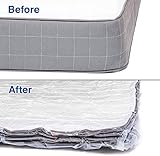 Mattress Vacuum Bag for Moving and Shipping/Returns (Works with Any Vacuum Cleaner) Compresses Mattress to 1 Inch, Double Zip Seal & Leakproof Valve Queen/Full/Full-XL/Twin/Twin-XL