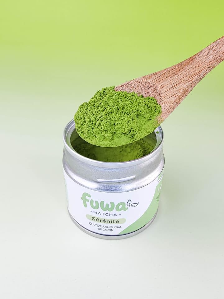 Fuwa Matcha Sérénité - Poudre de Thé Vert Premium de Shizuoka, Japon - Idéal pour Matcha Latte (Sachet 100g, 100, gramme)
