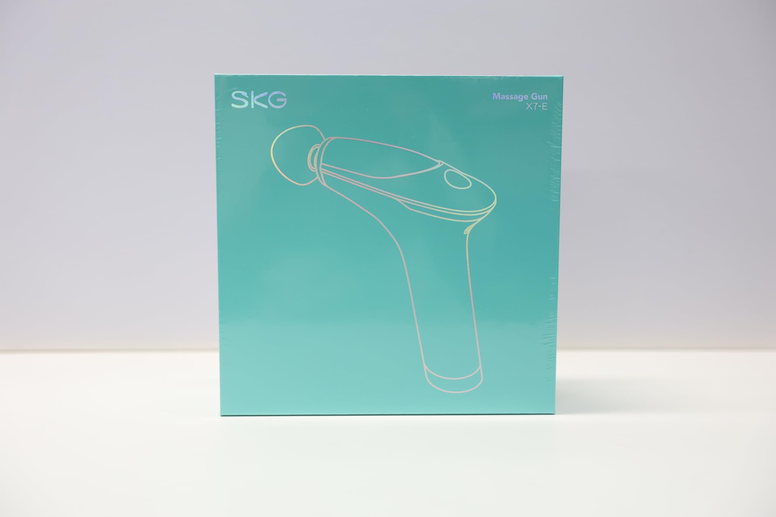 SKG Pistola da massaggio X7-E grigia, ampiezza 14 mm, motore 300mN.m, trasmissione a 5 velocità, massaggiatore professionale per tessuti profondi per recupero muscolare e sollievo dal dolore -
