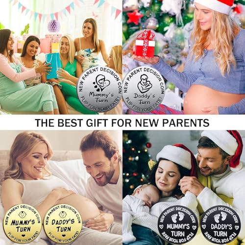 Image of Funny New Parents Decision Gift,Pregnancy Gifts New Dad Mom Gifts,New Parents Gifts for Couples Halloween Thanksgiving Christmas Gift for First Time to be Moms Dads Daddy Mummy Double Sided