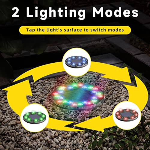 Juo Solar Lights Outdoor Waterproof Ip68, Colored Solar Ground Lights, Rgb Bright In-Ground Lights Outdoor, Landscape Lights For Pathway Yard Walkway(4 Pack) #TOP2