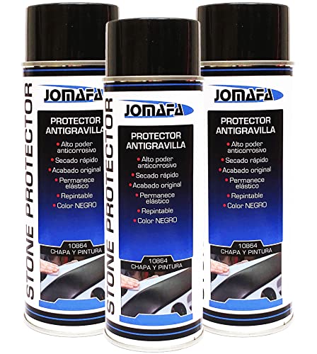 3 x Spray antigravilla color negro 500ml protector bajos de coches - pasos rueda