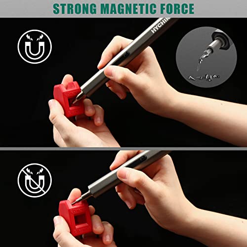 Electric Screwdriver -Hychika Precision Screwdriver Set With 46 Magnetic Precision Bits, Mini Cordless Screwdriver Rechargeable Magnetic Repair Tool With Led Lights For Watches Cameras Laptops Phones #TOP4