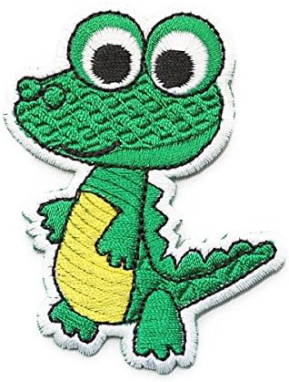 Amazon ワニさん わに キャラクター ワッペン 緑 ワッペン アップリケ 通販