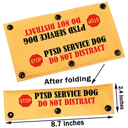 PTSD Service Dog Do Not Distract Alert Dog Leash Wrap PTSD Service Dog Leash Sleeve PTSD Assistance Dog Alert Gift (Do Not Distract-D) - Image 2