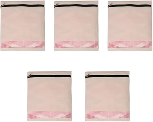 Mayatra's Bolsas de almacenamiento de sari de algodón orgánico, paquete de 5 organizadores de armario con cremallera y ventana transparente, fundas