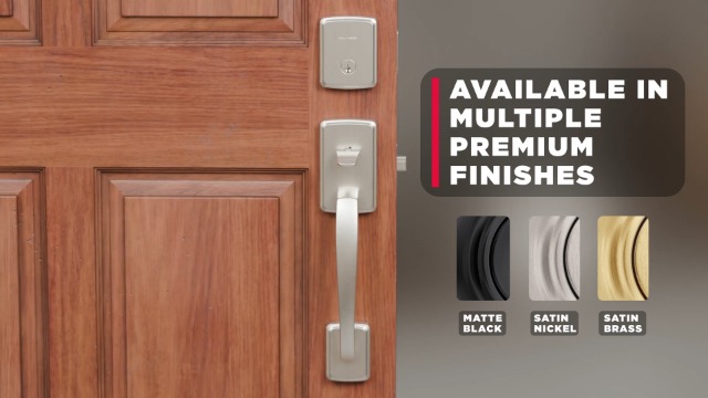 Kwikset Brentford Front Door Handle No Lock, Entry Handleset
