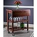 Winsome 94734 Jonathan 2 Drawer Rolling Kitchen Cart in Walnut