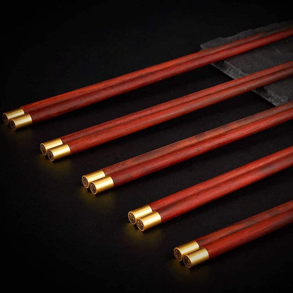 baguette japonaise cooking chopsticks 10 paires de baguettes rondes sculptées à la main, baguettes, coffret cadeau de baguettes de qualité supérieure avec boîte-cadeau(Color:10Pairs,Size:)