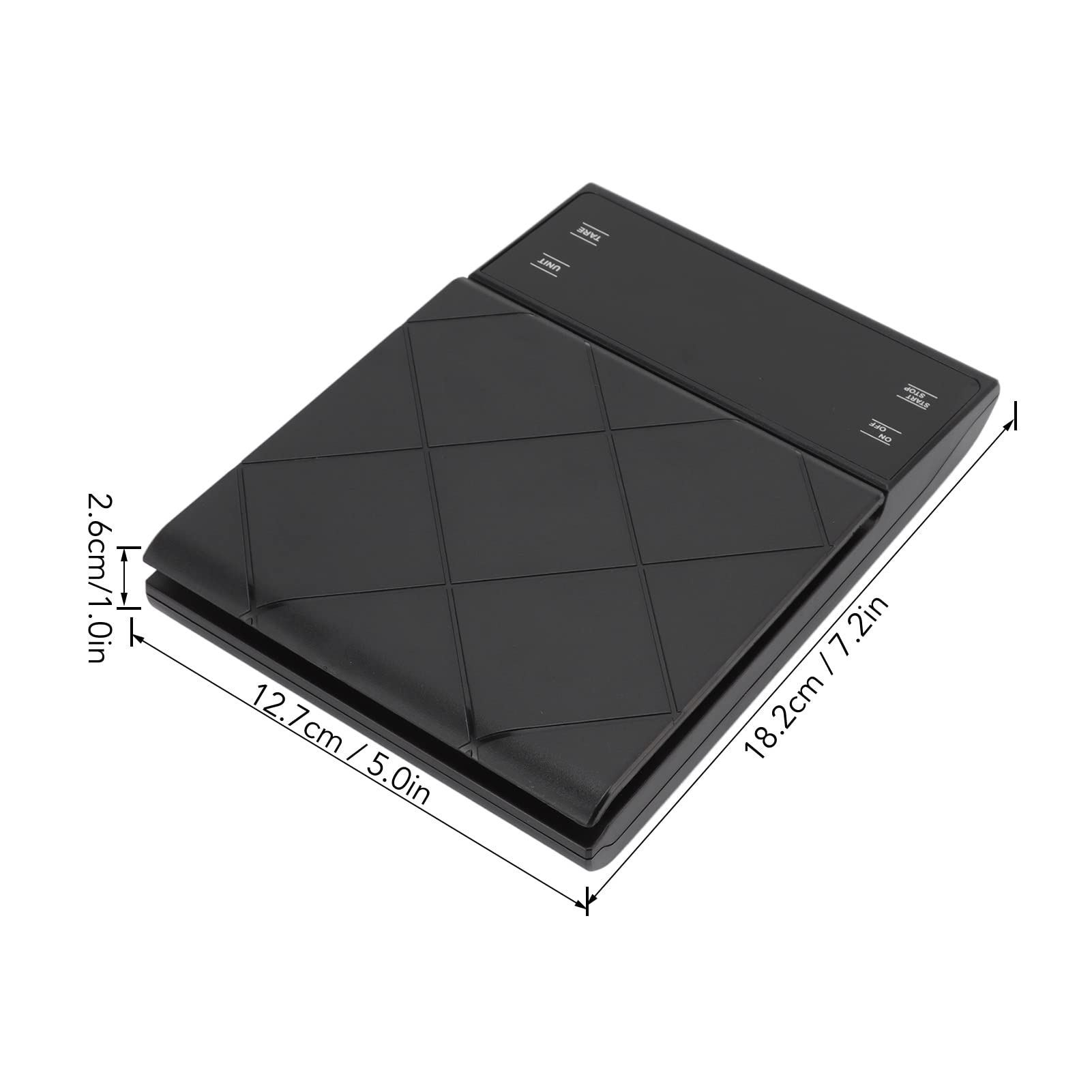 Balance à bijoux, 0,1 g de haute précision avec écran LED HD, interface USB pour balance matérielle (noir)