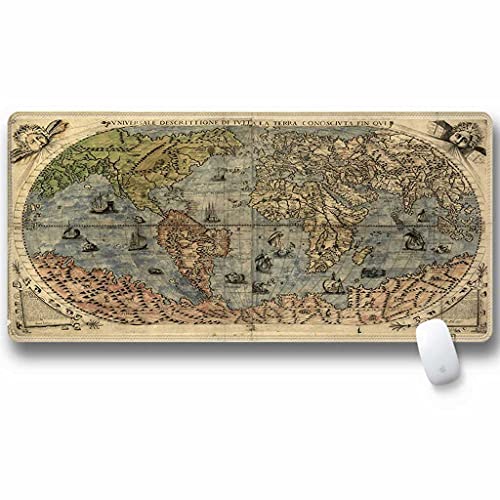 Tapis de souris gamer 3D carte rétro avec finition de précision XXL