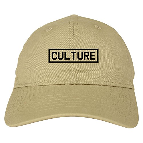 Culture Box Logo Dad Hat Baseball Cap Beige