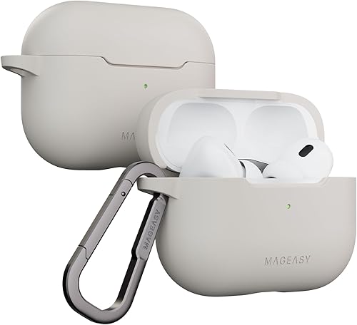 Miniatura 1 de MAGEASY Funda diseñada para AirPods Pro 2, funda protectora a prueba de golpes para AirPods Pro y Pro 2, resistente a las manchas, suave y agradable