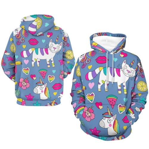 Sweat à capuche chat licorne UMENG pour vos soirées cocooning - 7