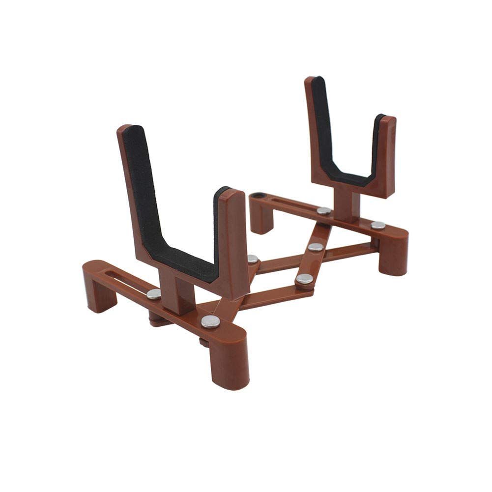 Leoie Portable Adjustable Foldable Musical Instrument Stand with Bow Holder for Violin Stand, Brown, 4/4 size, 3/4 size - Image 2