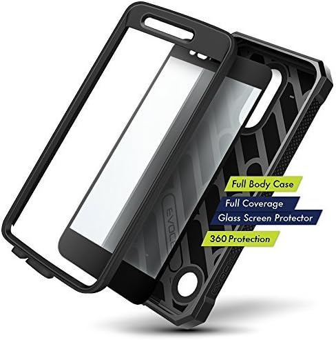 Evocel Explorer Series Phone Case Compatible with K10 2017, K20 Plus, V5 with Belt Clip Holster and Slim Profile, Black
