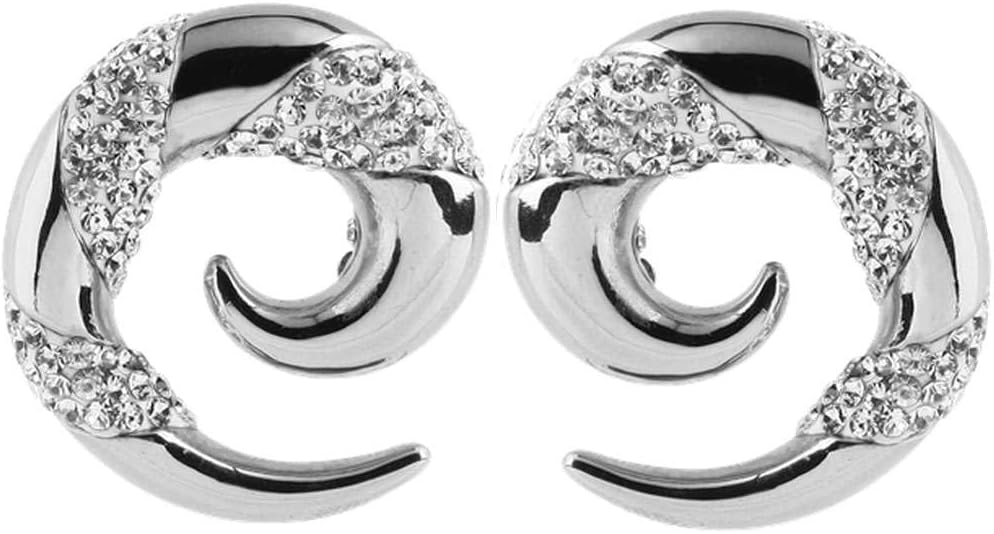 Stainless Steel Double Flare Flesh Tunnel Gauge Earring Ear Piercing available size 0g (8mm) to 1" (50mm)(1 Pair)(1 Pair)