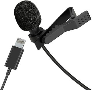 Pixel Microphone for iPhone iPad and Samsung ― Lavalier Microphone for iPhone & Samsung Video Recording Podcast; Lapel Microphone for iPhone Omnidirectional (Lightning)
